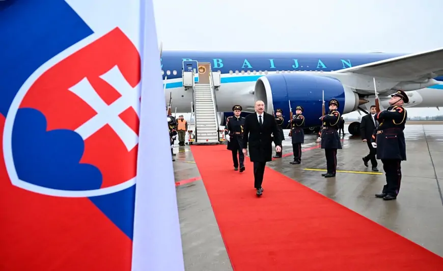 İlham Əliyev Slovakiyada rəsmi səfərdədir - FOTOLAR