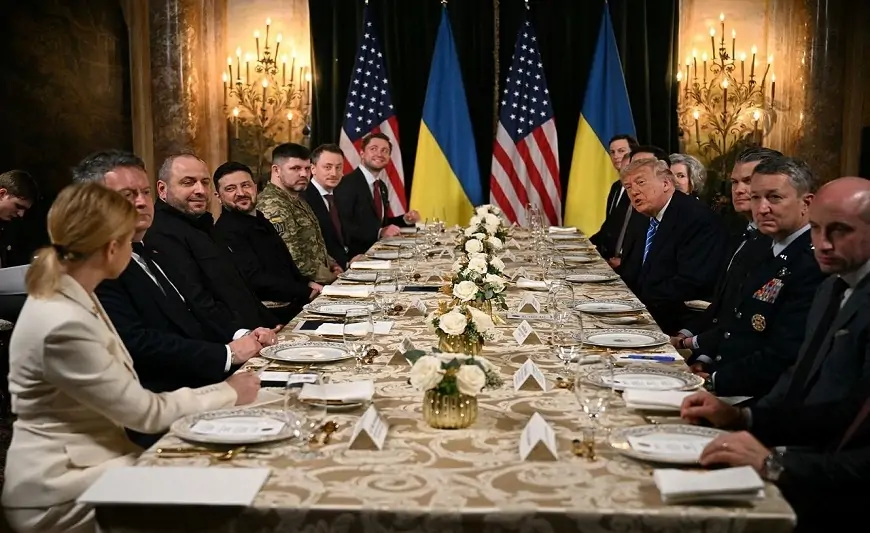 Tramp Zelenski və yoldaşlarına ziyafət verdi - MENYU + FOTO