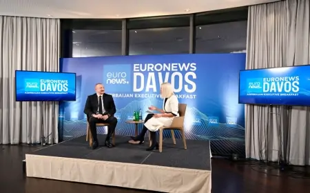 İlham Əliyev Davosda “Euronews”a müsahibə verdi