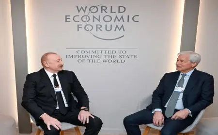 İlham Əliyev Davosda onlarla görüşdü - FOTOLAR