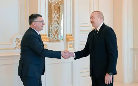 Prezident Gideon Saarı qəbul etdi - FOTOLAR