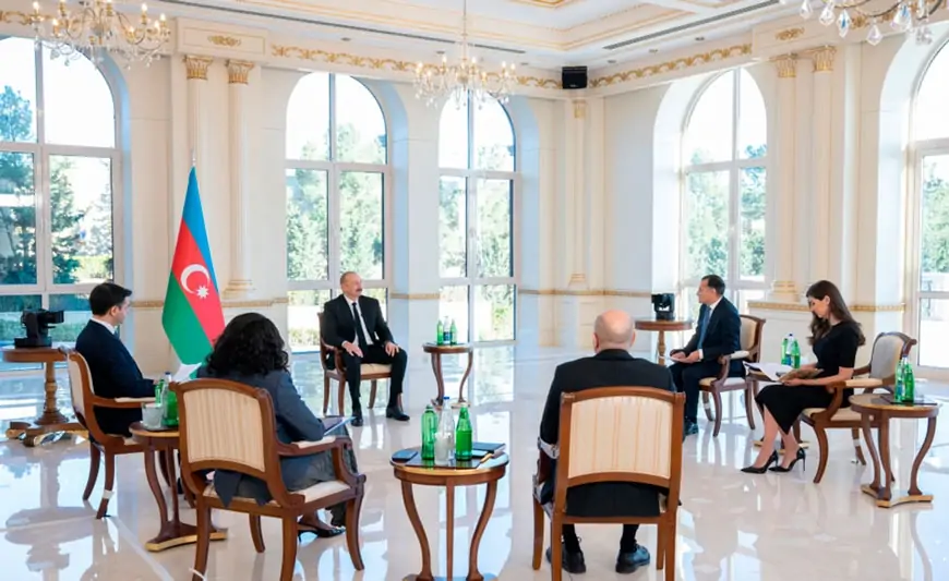 Prezident yerli televiziya kanallarına müsahibə verdi - VİDEO + YENİLƏNİB