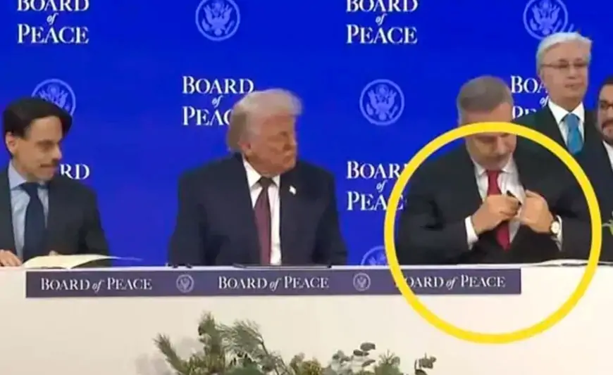 Tramp niyə elə baxırdı, Hakan Fidan tədbirdən qələm oğurlayıb? - Özü DANIŞDI + VİDEO