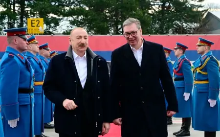 Prezidentin Serbiya səfəri başa çatdı - FOTOLAR