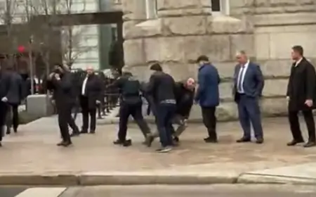 İlham Əliyevin qaldığı otelə daxil olmaq istədilər - ABŞ-dəki təxribatın VİDEOSU