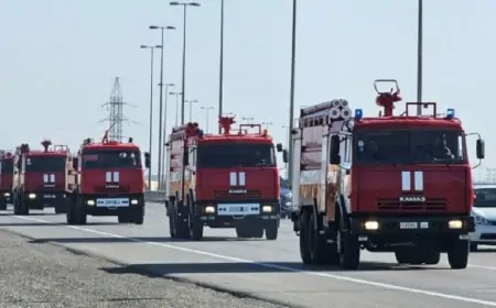 Azərbaycanda hərbi hissədə yanğın - FOTO