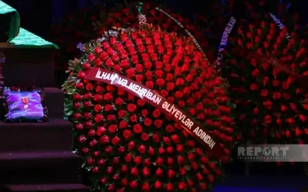 İlham Əliyev və Mehriban Əliyeva Rasim Balayevlə vida mərasiminə əklil göndəriblər