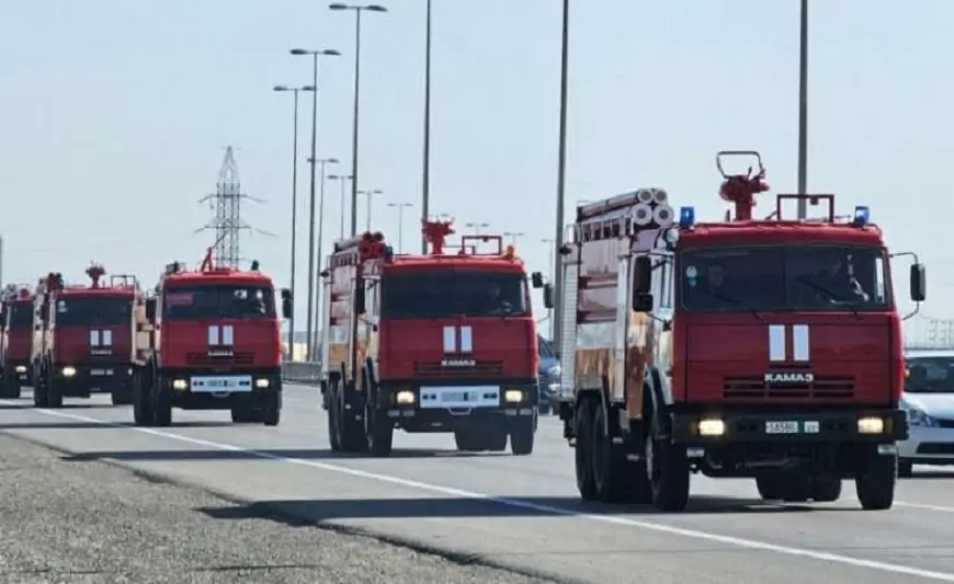 Azərbaycanda hərbi hissədə yanğın - FOTO