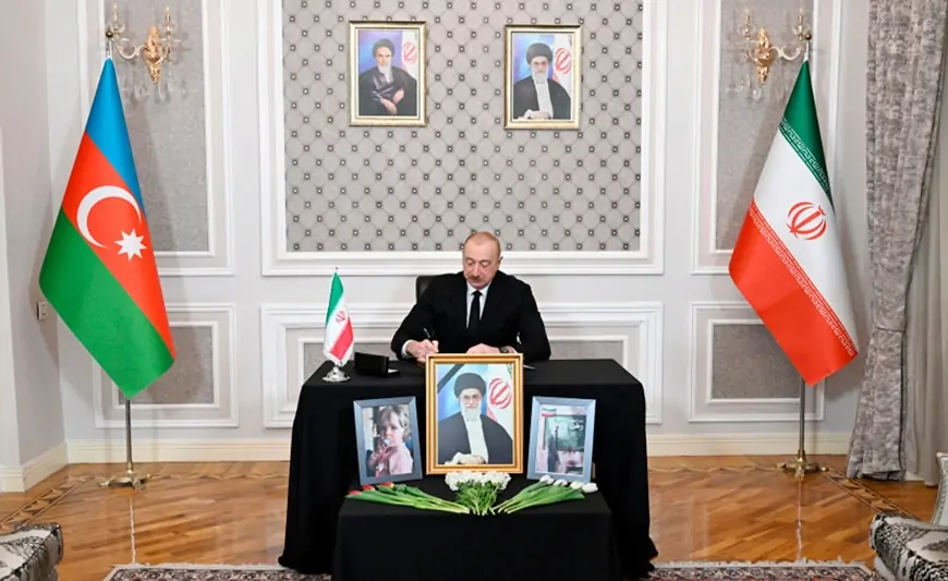 İlham Əliyev İran səfirliyinə gedib başsağlığı verdi - FOTOLAR