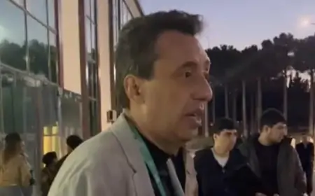 "Turan Tovuz"un rəhbəri "haramı olsun" dedi - "Suyu oturaraq içən hakim..." + VİDEO