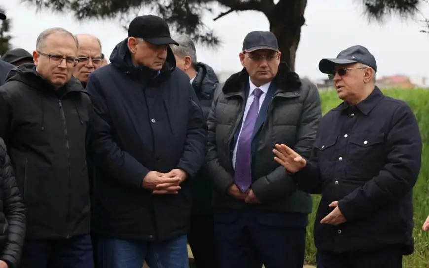 Kəmaləddin Heydərov Badamdarda sürüşmə zonasına baxış keçirib - VİDEO