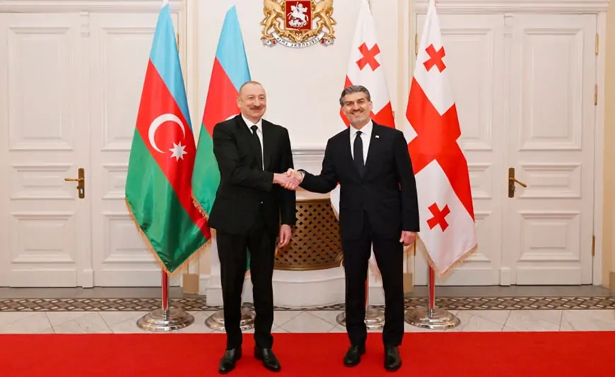 İlham Əliyev və  Mixeil Kavelaşvili təkbətək görüşdülər - FOTOLAR