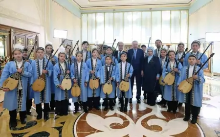 Qazaxıstanlı uşaqlar Ərdoğanı “Dombra” ilə qarşıladılar – ANBAAN VİDEO
