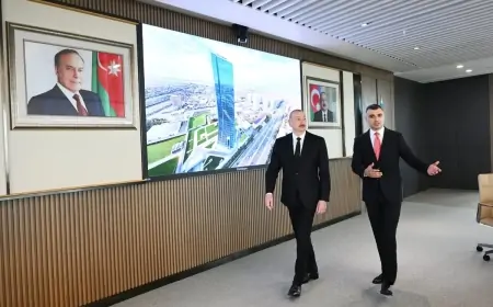 İlham Əliyev Mərkəzi Bankın yeni binasının açılışında iştirak edib 