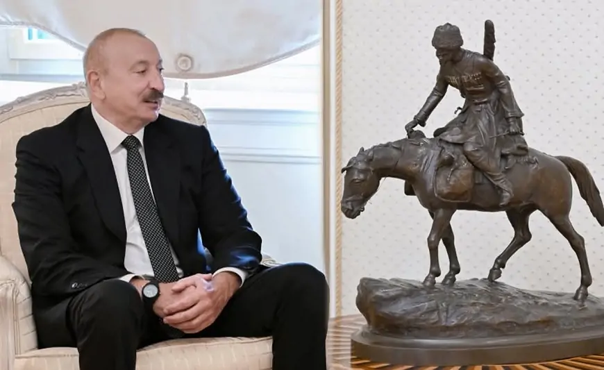 Prezident otağındakı yeganə heykəldən danışdı - "Babamın yadigarıdır" + FOTO