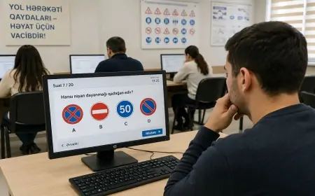Sürücülük vəsiqəsi imtahanında ən çox verilən suallar - BUNLARDIR