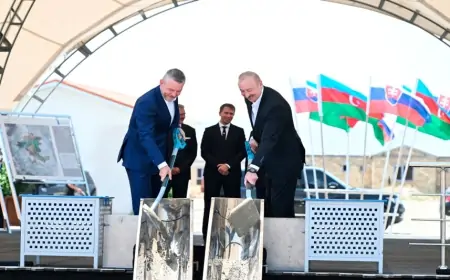 Əliyev və Pelleqrini Baş Qərvənddə məktəb binasının təməlini qoydular - FOTOLAR