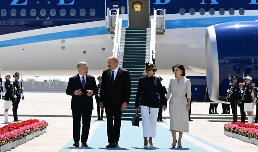 Prezident xanımı ilə Özbəkistandadır 