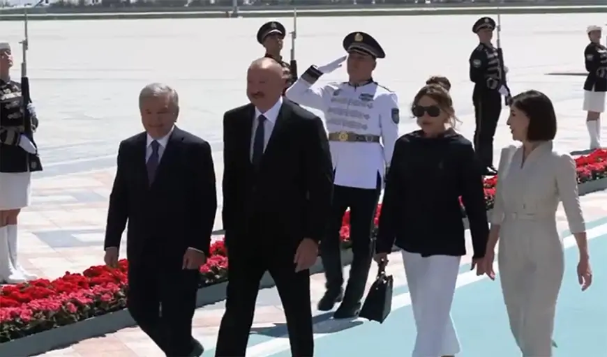Prezident Daşkənddə belə qarşılandı - VİDEO