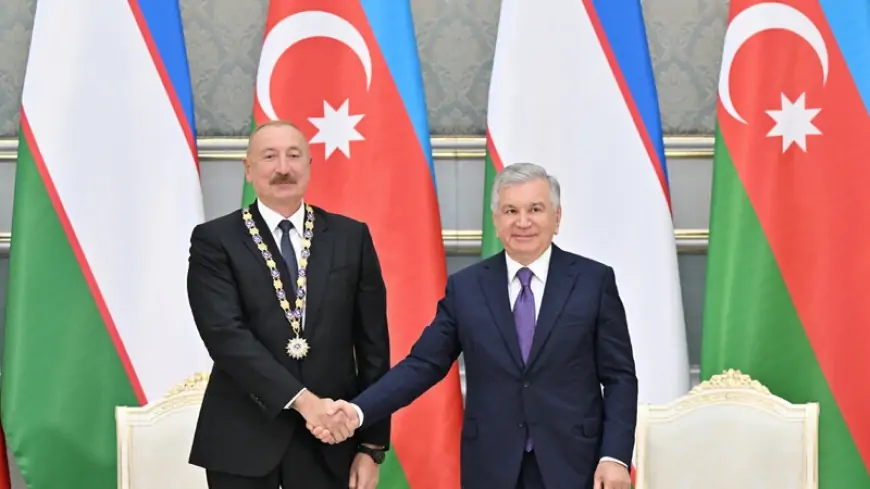Azərbaycan və Özbəkistan prezidentlərinin təltifolunma mərasimi keçirilib 