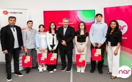 “Nar” ilin ən yüksək nəticə göstərən abituriyentlərini mükafatlandırdı 
