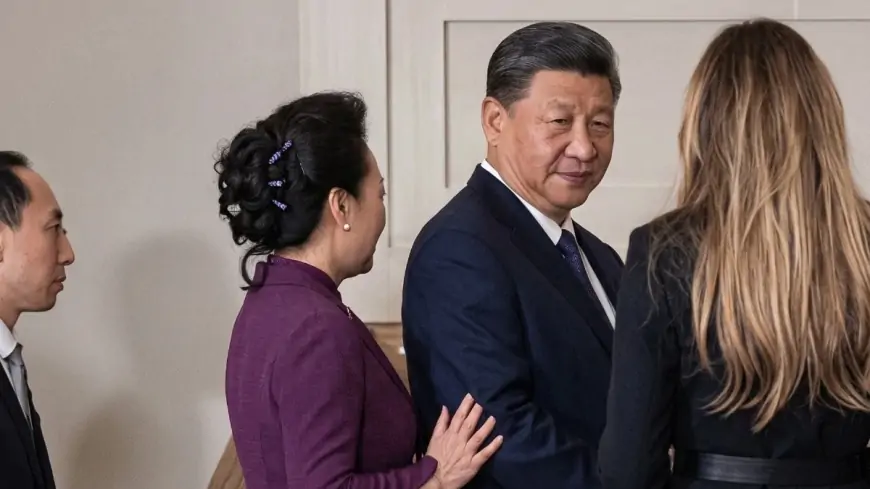 Xanımı Çin liderini Melaniya Trampa QISQANDI - Həmin ANIN VİDEOSU