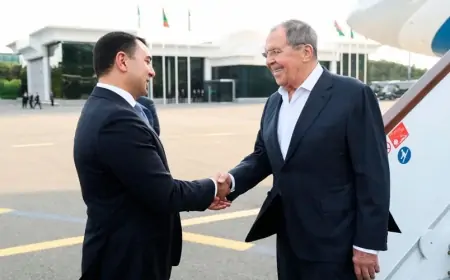 Sergey Lavrov Azərbaycandadır 