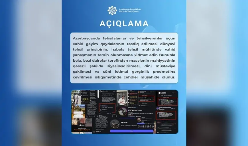 Media və Yayım Şurası vətəndaşlara və mediaya çağırış etdi 
